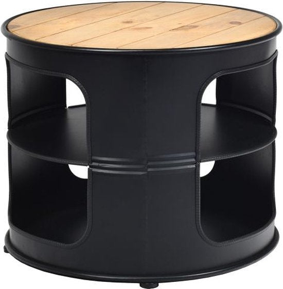 Coast Bijzettafel - 3 Laags - 50x50x41,5 cm - Zwart