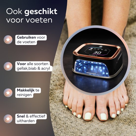 Beeperfect® UV Lamp Gelnagels - Nagellamp - Nagellamp UV Led - Nageldroger - Draadloos - Reflecterende binnenkant - Rose Goud