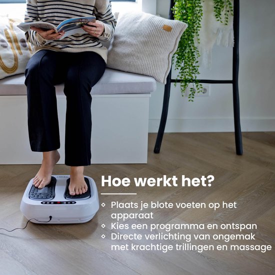 Nexxt Been- en Voetmassage Apparaat voor Thuis met 20 Snelheden - Shiatsu Massagekussen voor Ontspanning – Automatische en Handmatige Modus – 30W