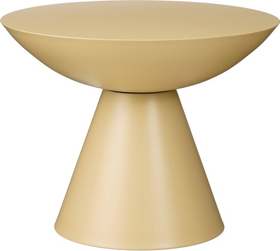 Mica Decorations Celise Bijzettafel - H44 x Ø59 cm - Metaal - Beige