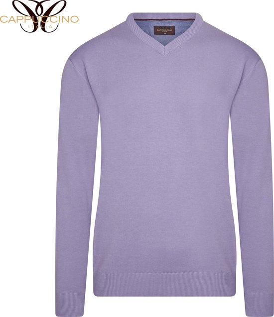 Cappuccino Italia - Heren Sweaters Pullover Lilac - Paars - Maat XL