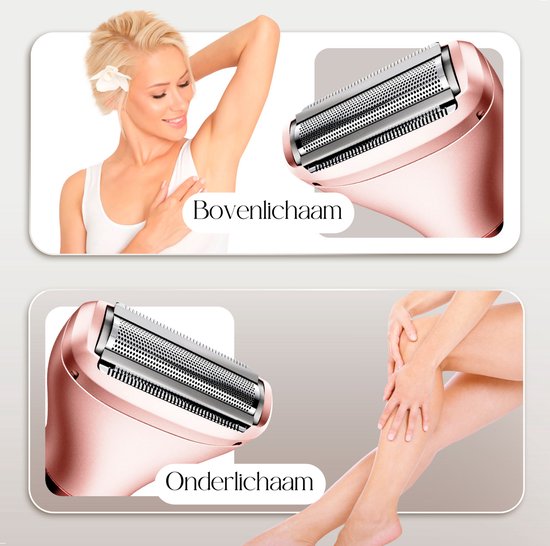 Ladyshave Gezicht - Oksels - Benen - Bikinilijn - Scheerapparaat Vrouw - Ontharingsapparaat Electrisch Ontharen - Gezichtsontharing Dames - Trimmer Vrouw - Ladyshaves Bikini - USB Oplaadbaar