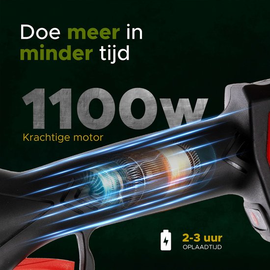 Qualitá® Elektrische Snoeischaar - 2 in 1 Qualitá® Elektrische Snoeischaar - Heggenschaar Accu - Elektrische Snoeischaar - Heggenschaar Elektrisch - Elektrische Heggenschaar - Heggeschaar Electrisch - Takkenschaar - Mini Kettingzaag - Bloemenschaar