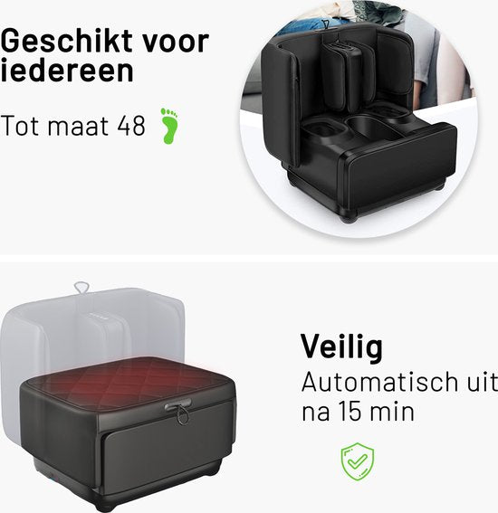 CALMENTA® Voetmassage Apparaat en Beenmassage - Shiatsu - Compressiemassage - Bloedcirculatieapparaat - Voetenbad - Bloedsomloop