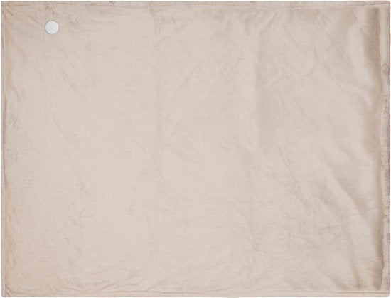 Inventum HB185T elektrische verwarmde bovendeken 180x130 cm - Eenpersoons - 4 warmtestanden - Uitwasbaar - Automatische uitschakeling - Fleece - Taupe