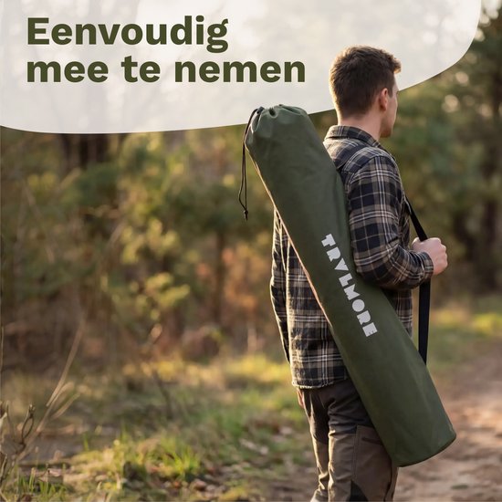 TRVLMORE Campingstoelen XXL - Opvouwbaar - 2-Pack - 160KG Draagvermogen - Incl. Draagtas - Klapstoel - Visstoel - Kampeerstoel - Vouwstoel - Groen