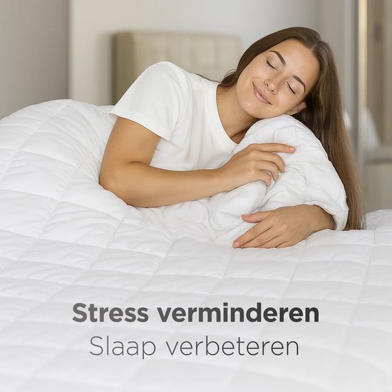 CozySense® Verzwaringsdeken 8kg - 100% Tencel - Weighted Blanket – Zwaartedeken met temperatuurregulatie en ademend comfort - GLASS-Flow® Drukverdeling - 1-Persoons - Wit
