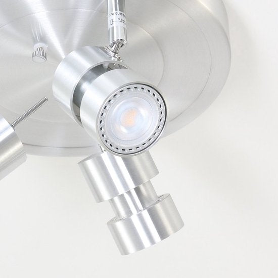 Spot Natasja 7905ST staal ronde 3-lichts spot met GU10 lichtbronnen, verstelbaar en dim to warm, Steinhauer, modern design
