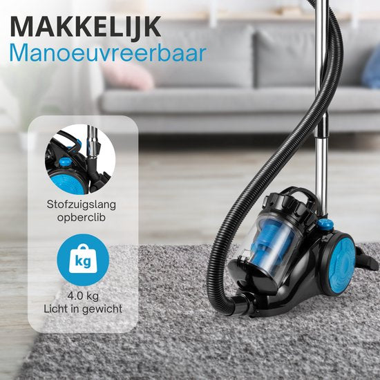 Sanovy ProPower-9100+ Krachtige Stofzuiger Zonder Zak - 3L - Compact - Blauw