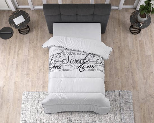 Sleeptime Dekbed zonder Overtrek - Bedrukt dekbed - Gekleurd dekbed - Dekbed met print - 200x200 cm - Wit