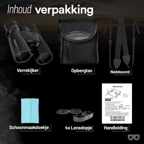 Zoomble® Verrekijker PRO 8x42 met Draagtas - Incl. E-Book Vogelspotten - Bak-4 HD Lens - Geschikt voor Vogelaars, Outdoor & Hiking - Volwassene - Verkijker