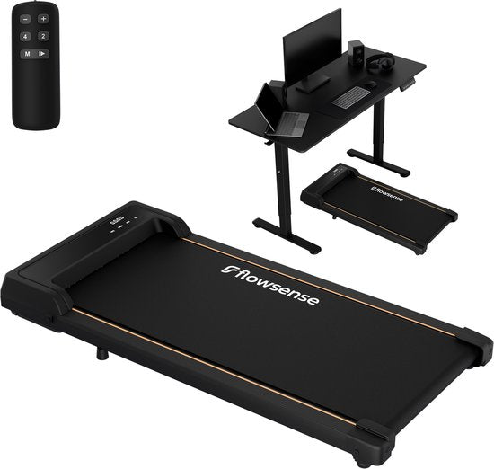 Flowsense Loopband - 1-6 km/u - Treadmill - Elektrisch - Zwart