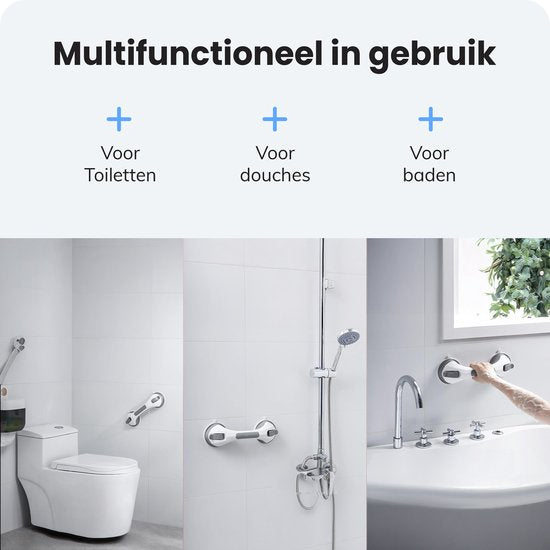 Douche Handgreep met Zuignap - 2 stuks - Geschikt voor douche en toilet - Vochtbestendig - Greep met zuignappen - Voor klein en groot - Extra veilig & sterk model - 30cm Luft