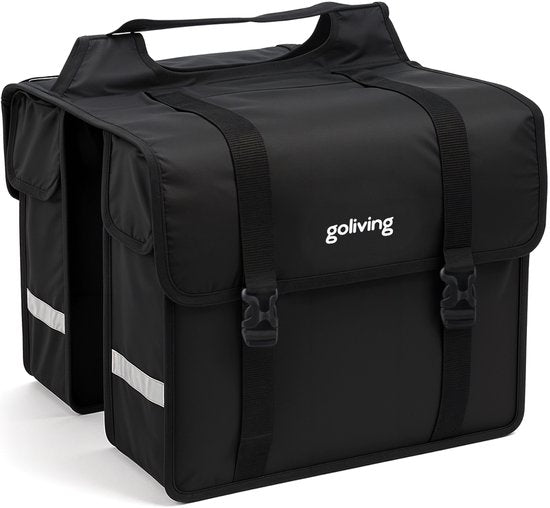 Goliving Fietstas 45 Liter - Dubbele Fietstassen - Waterdicht - Met Reflectoren - Elektrische Fietsen - Zwart
