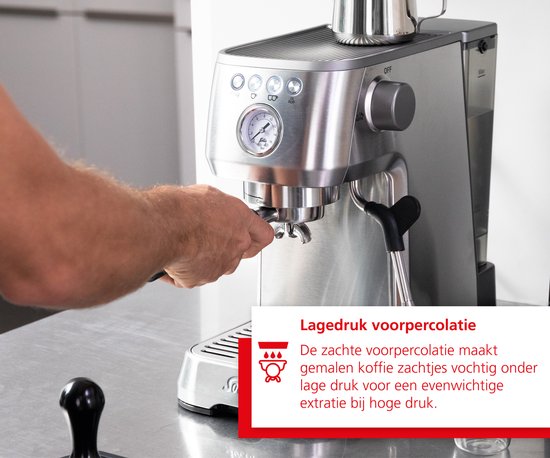 Solis Barista Perfetta Plus 1170 V2 Pistonmachine - Espressomachine - Koffiemachine met Bonen - Zilver