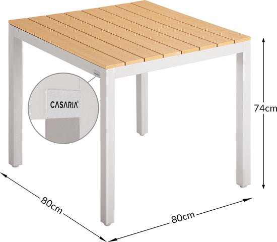 Casaria Tuinset Bern 4+1 Aluminium – Verstelbaar Klapbaar - Beige