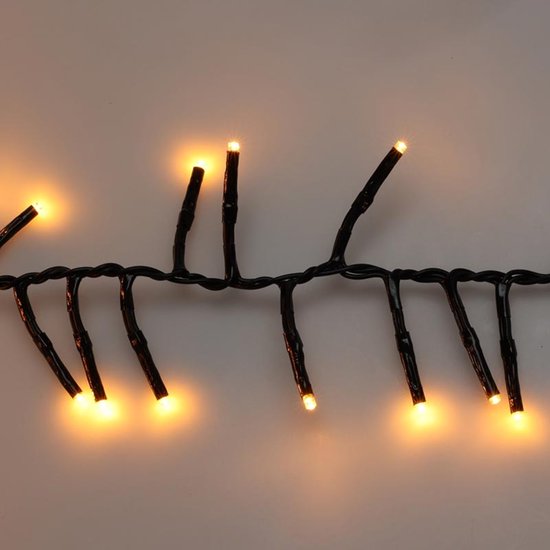 Maxi Cluster Kerstverlichting - 400 led - 6m - extra warm wit - Timer - Lichtfuncties - Geheugen - Buiten