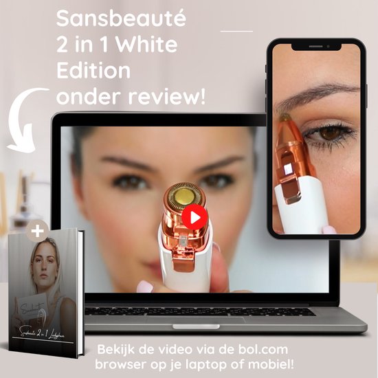 Sansbeauté® Wenkbrauw Trimmer – Gezichtsontharing Dames – Mini Shaver – Elektrisch