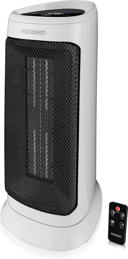 Monzana Keramische Ventilatorkachel - 2000W 4 Standen – Wit