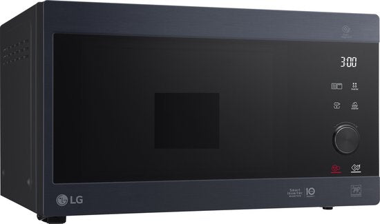 LG – NeoChef Magnetron met Grill – 47,6x38,9x27,2 cm – Zwart Metaal & Glas – 1000 Watt Magnetron & 900 Watt Grill – 25 Liter – Smart Inverter Technologie – MH6565CPB