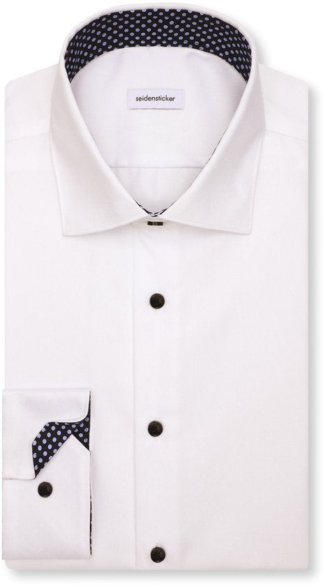 Seidensticker New Kent Slim Fit - Overhemd - Extra Lange Mouwen – Wit – Maat 44