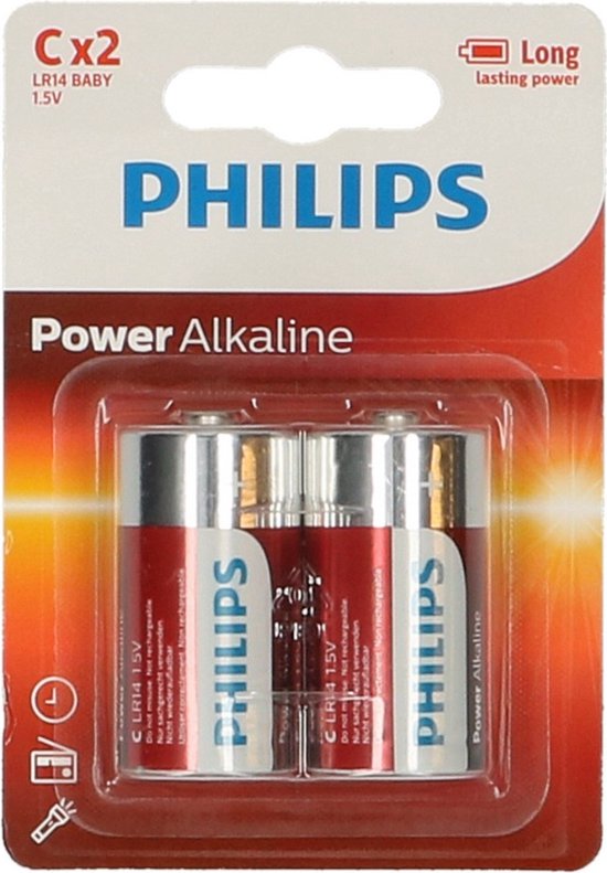 Philips LR14P2B - C batterij - 2 stuks