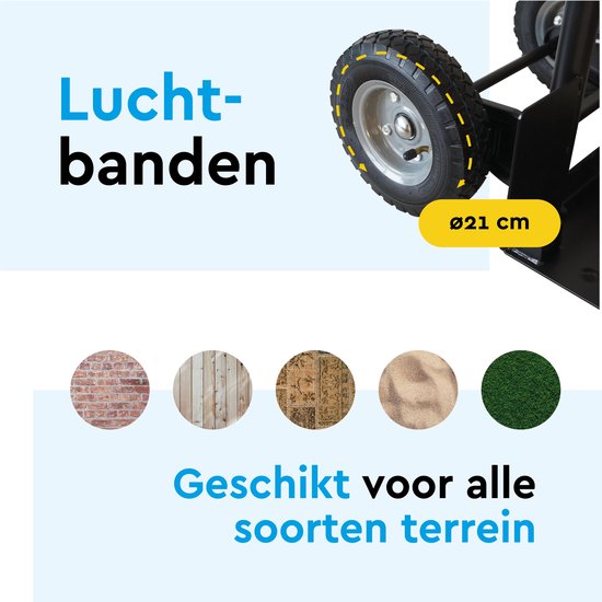 BRASQ Steekwagen - 200KG Draagvermogen - Transportkar - Transporthulp - Opvouwbaar