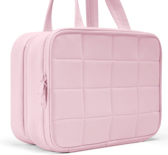 SC Travel Essentials Toilettas - Ophangbare Make-up Organizer en Sieradenhouder - Waterdicht en Compact - Ideaal voor Reizen en Dagelijks Gebruik - Roze