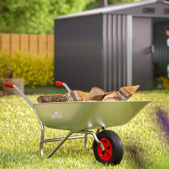 Gardebruk Kruiwagen 80 liter – Belastbaarheid 100 kg - Zilver