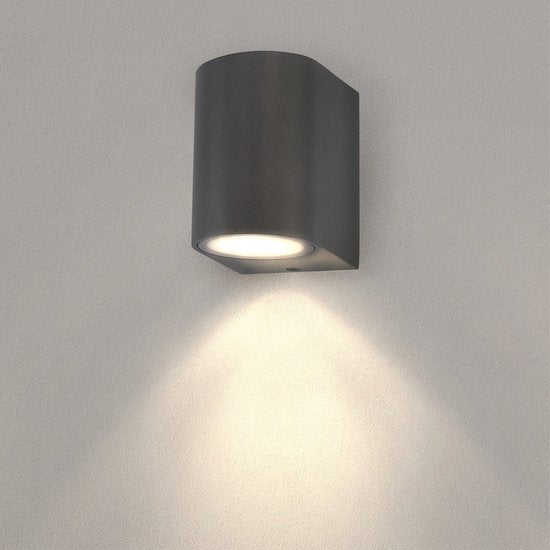 Ledvion - LED Wandlamp Antraciet - GU10 - IP54