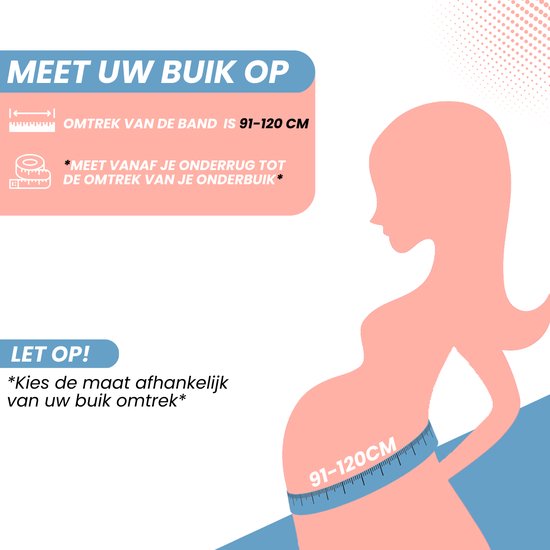 VAIVE Zwangerschapsband - Buikband Zwangerschap - Zwanger - Bekkenband - Postpartum - Sluitlaken - Zwangerschap Cadeau - maat L