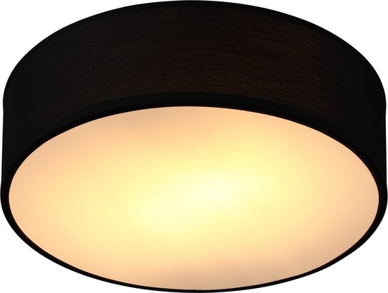 Monzana Plafondlamp - 40W Rond 30cm Fitting E27 - Zwart