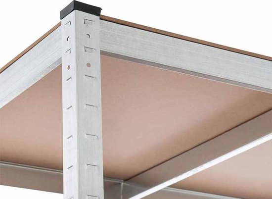 2x Profeco Heavy Duty opbergrek 180x90 cm - RVS stellingkast - 10 planken - Draagvermogen 175 kg per plank - Opbergkast garage & schuur