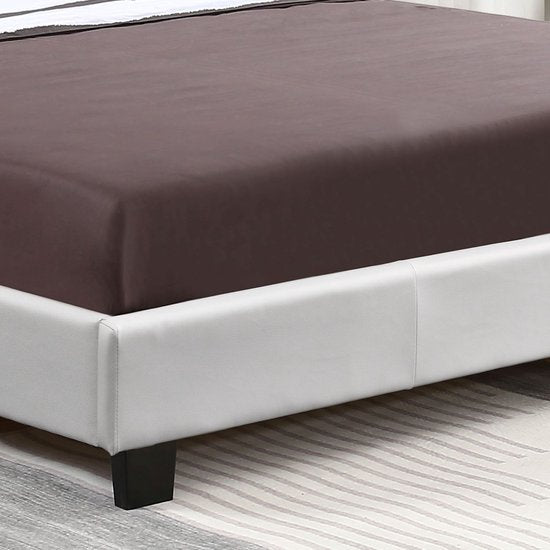 Juskys Gestoffeerd bed Verona - 120 x 200 cm - Wit - LED Verlichting