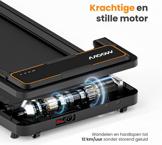 Moovv SmartStep Pro v3 Loopband Inklapbaar - Walking Pad – Opvouwbare Wandelband - Treadmill 1-12 km/u – Incl. Accessoires