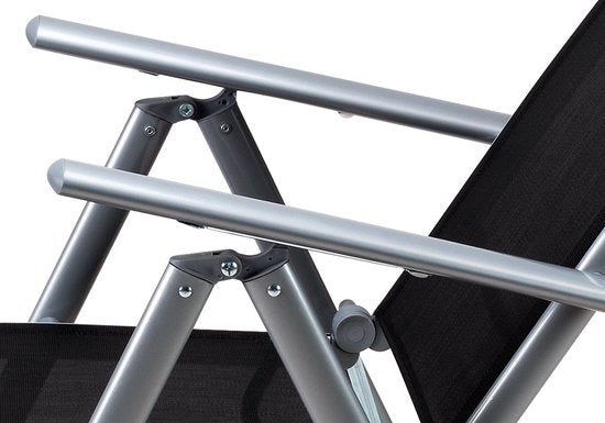 Casaria - Aluminium Tuinstoel 2 stuks Inklapbaar - Zilver