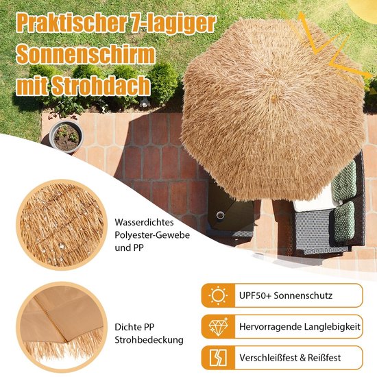 Coast Strandparasol Hawaï Stijl - 243 cm