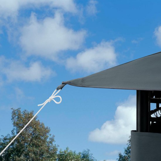 Casaria Paviljoen Topas 3x4m - UV-bescherming 50+ - Antraciet