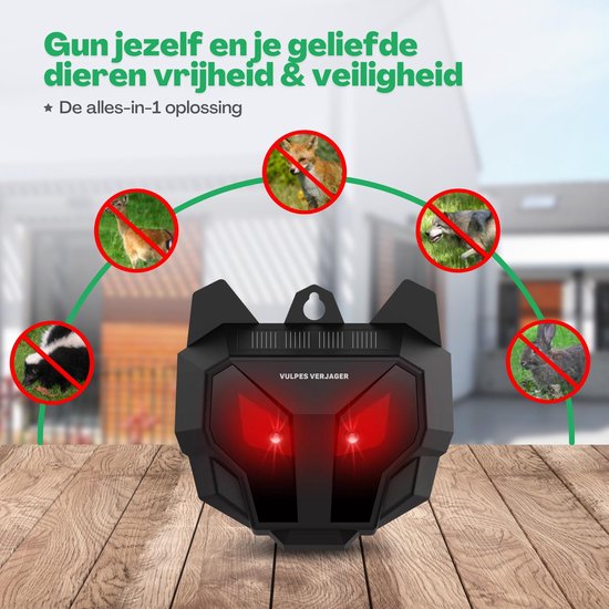 Vulpes Goods® Verjager - Vogelverjager - Duivenverjager - op zonne-energie - Afweermiddel voor Vogels en andere Roofdieren - PRO versie