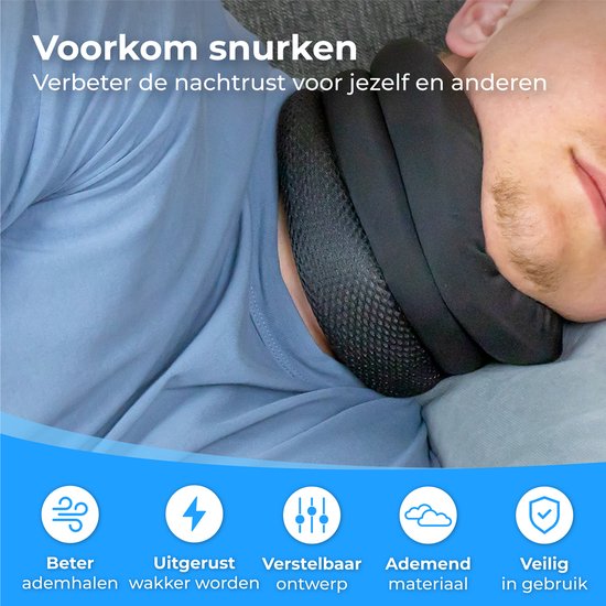 Nuvance - Anti Snurk Nekbrace - Nekkraag - Anti Snurk Kussen - Inclusief eBook - Nek Brace - Vermindert Snurken - Nekband - Anti Snurk Producten - Betere Slaap
