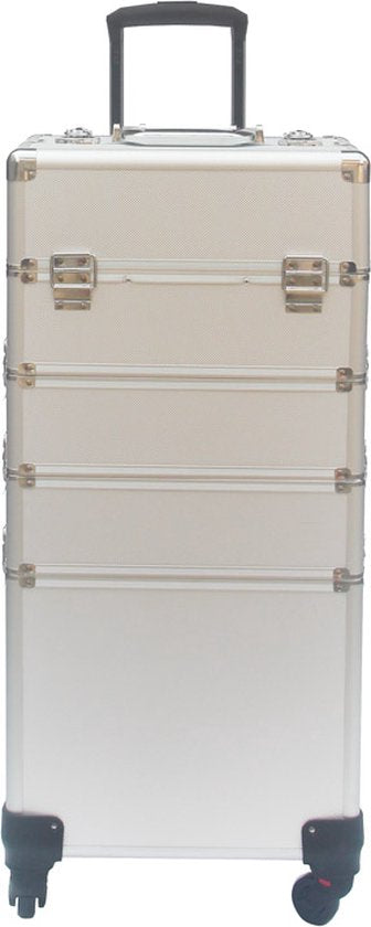 VDD Visagie koffer - Aluminium - Zilver - 25x35x76cm