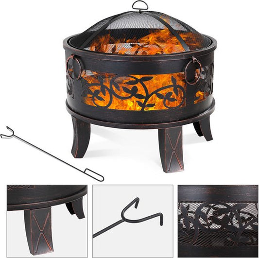 Gardebruk Vuurkorf Rond Ø 67cm – incl. Vonkbeveiliging & Vuurhaak