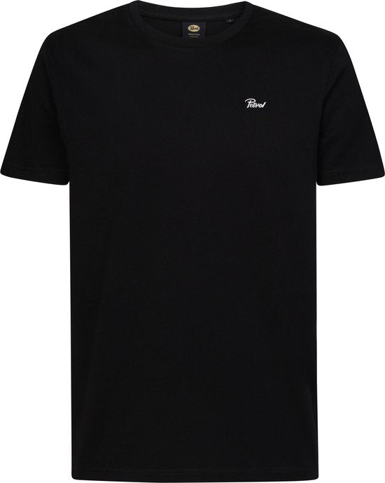 Petrol Industries Heren T-Shirts 3-Pack - Ronde Hals - Katoen - Regular Fit - Tshirt Set Korte Mouwen - Multipack van 3 stuks - Zwart - Maat XL
