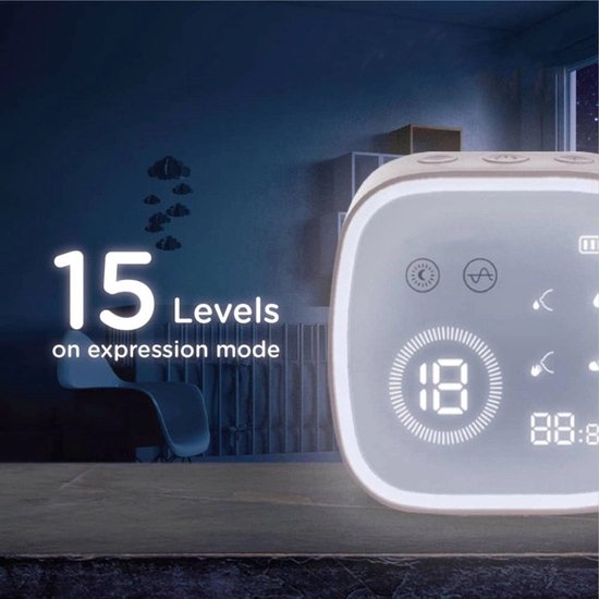 Fuegobird dubbele borstkolf - draadloze dubbele elektrische borstkolf - 100% BPA-vrij - oplaadbare batterij - inclusief 2x180ml babyflessen - Rosé goud