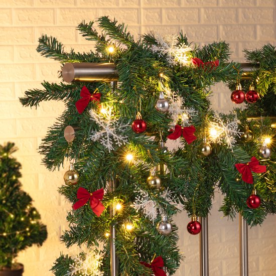 Casaria Kerstguirlande - 5m 100 LED´s-Dennennaalden Groen – Warm wit