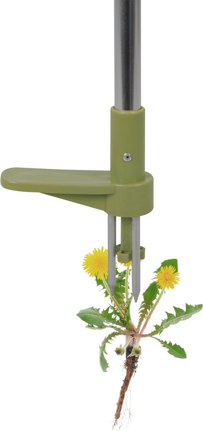 Kinzo Onkruidsteker - Tuingereedschap met Lange Steel - Onkruidverwijderaar met Drie Tanden - Ergonomisch Ontwerp - 100 cm