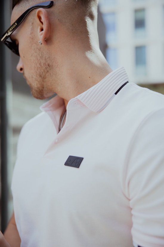 AB Lifestyle - Driekleurige Polo | Barely Pink - Heren - Maat: XS