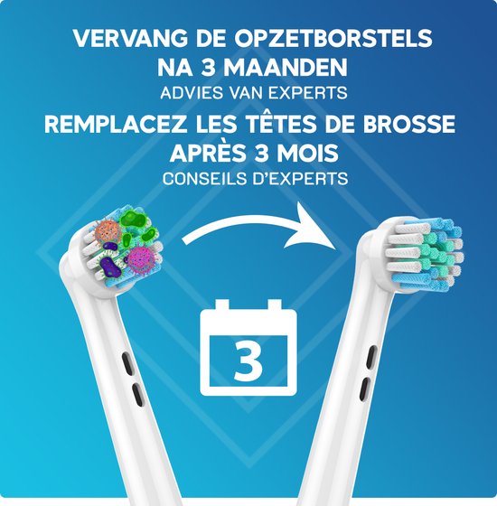 Cosity - 24x Opzetborstels compatibel met Oral-B en Braun - Brievenbusverpakking - Wit