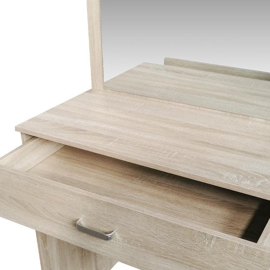 Kaptafel make up visagie opmaaktafel bureau - toilettafel - lichtbruin