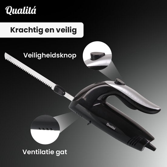 Qualitá® Elektrisch Mes – Elektrisch Broodmes Vleesmes – Broodsnijder